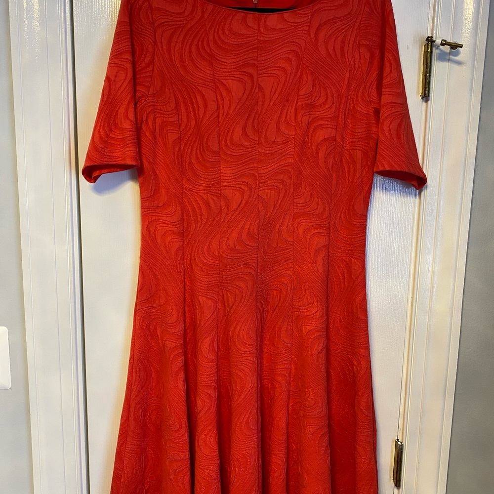 Gabby Skye Red Patterned Dress